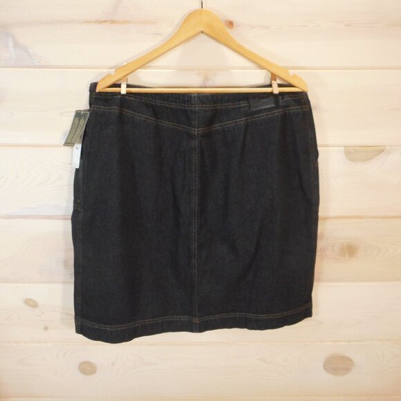 Lauren Ralph Lauren Jean Co. Women’s 18W Denim Skirt Black Button-up NWT Vintage - Picture 3 of 11